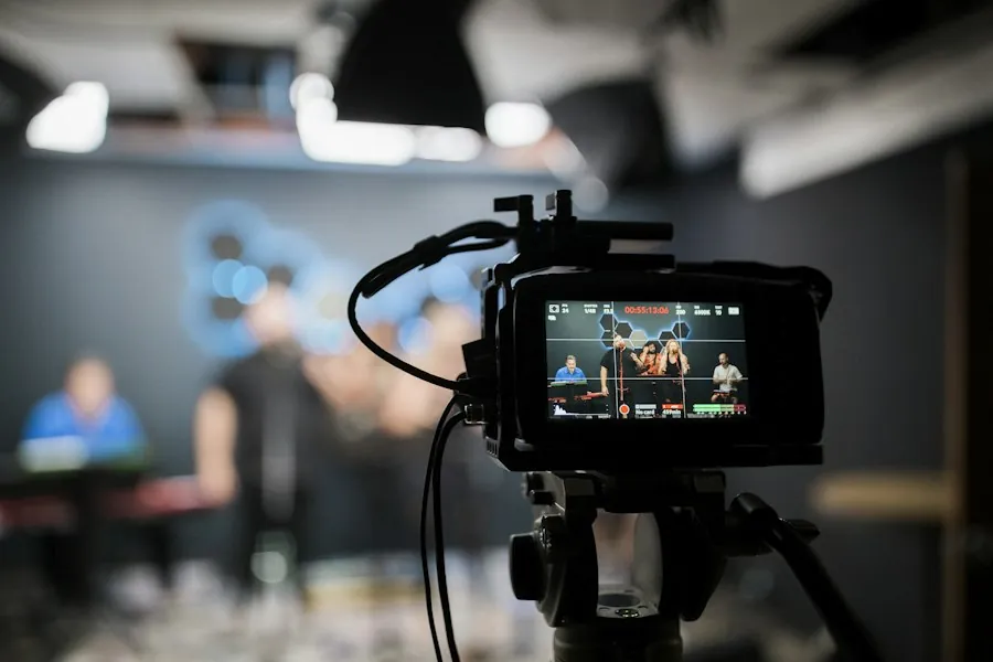 Video shoot in the studio